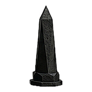 Fou noir - design minimal imitation pierre